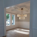 48 Inch Hexagonal Crystal Tiered Chandelier – Arcachon