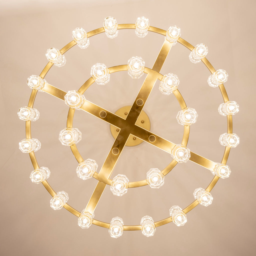 48 Inch Hexagonal Crystal Tiered Chandelier – Arcachon