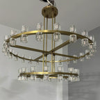 48 Inch Hexagonal Crystal Tiered Chandelier – Arcachon