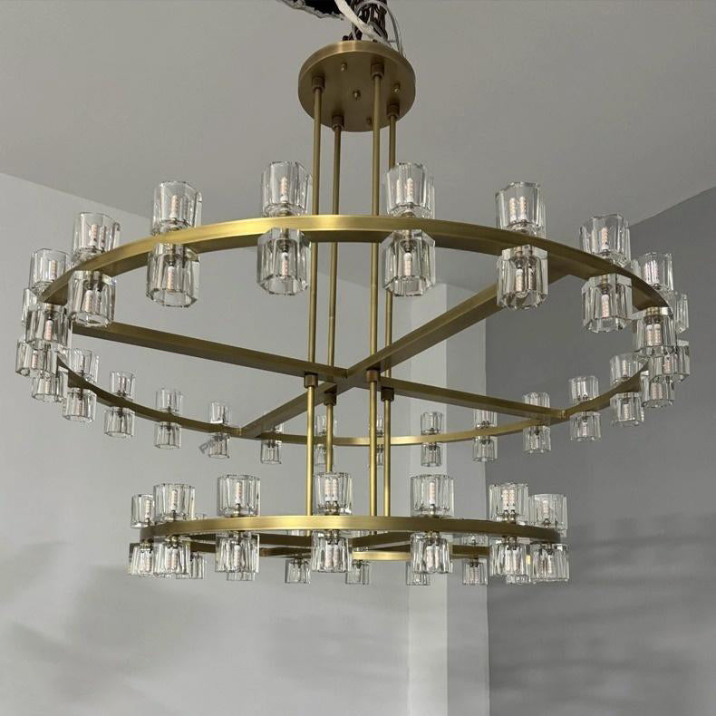 48 Inch Hexagonal Crystal Tiered Chandelier – Arcachon