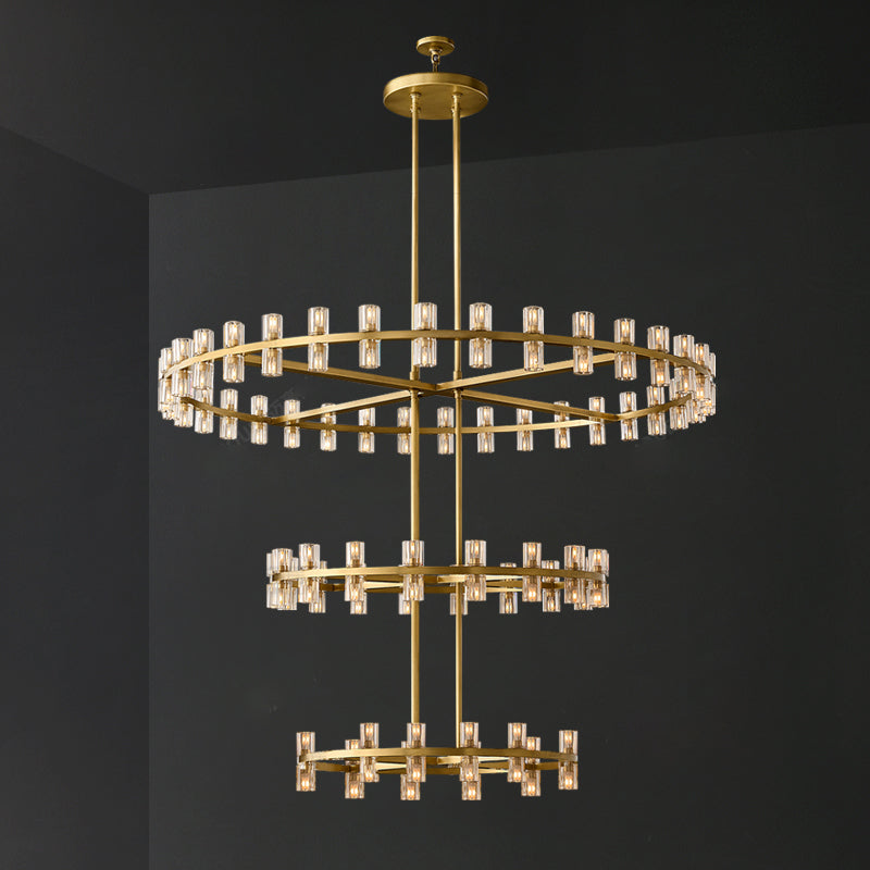60 Inch Hexagonal Crystal 3-Tier Chandelier – Arcachon