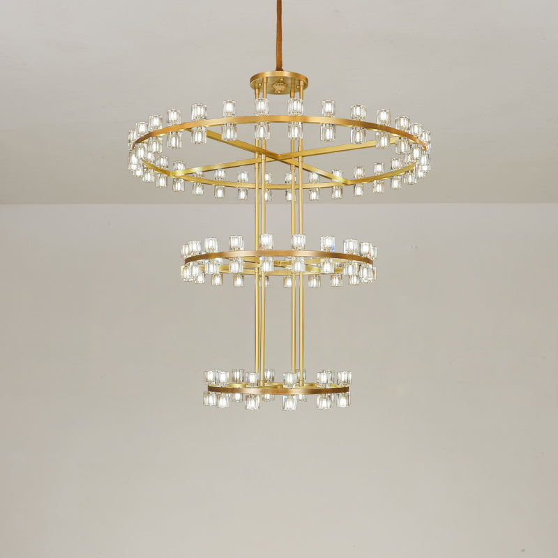60 Inch Hexagonal Crystal 3-Tier Chandelier – Arcachon
