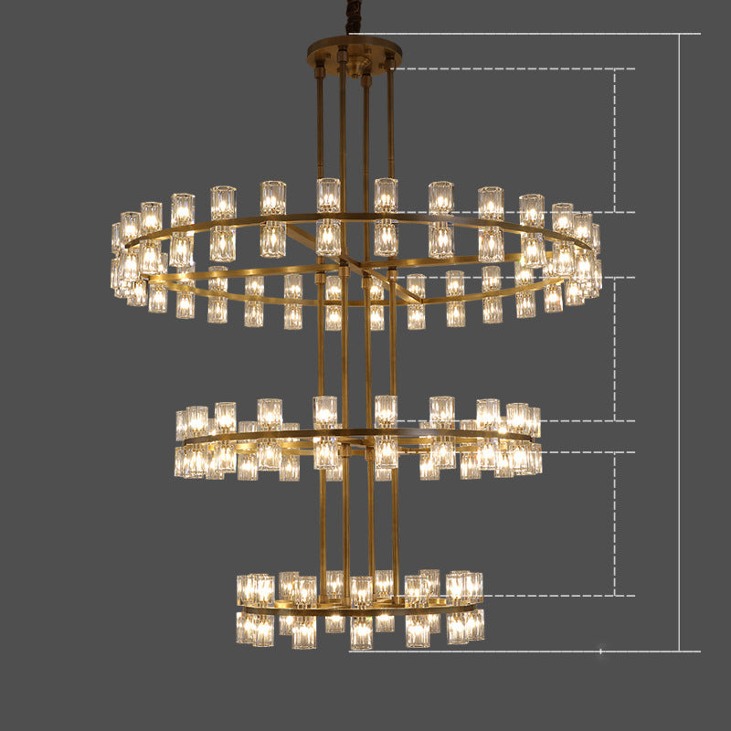 60 Inch Hexagonal Crystal 3-Tier Chandelier – Arcachon
