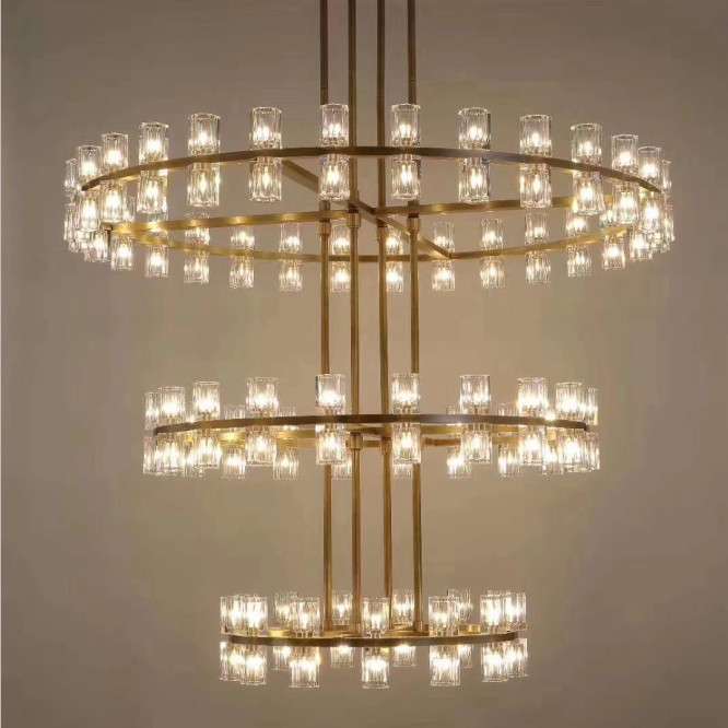 60 Inch Hexagonal Crystal 3-Tier Chandelier – Arcachon