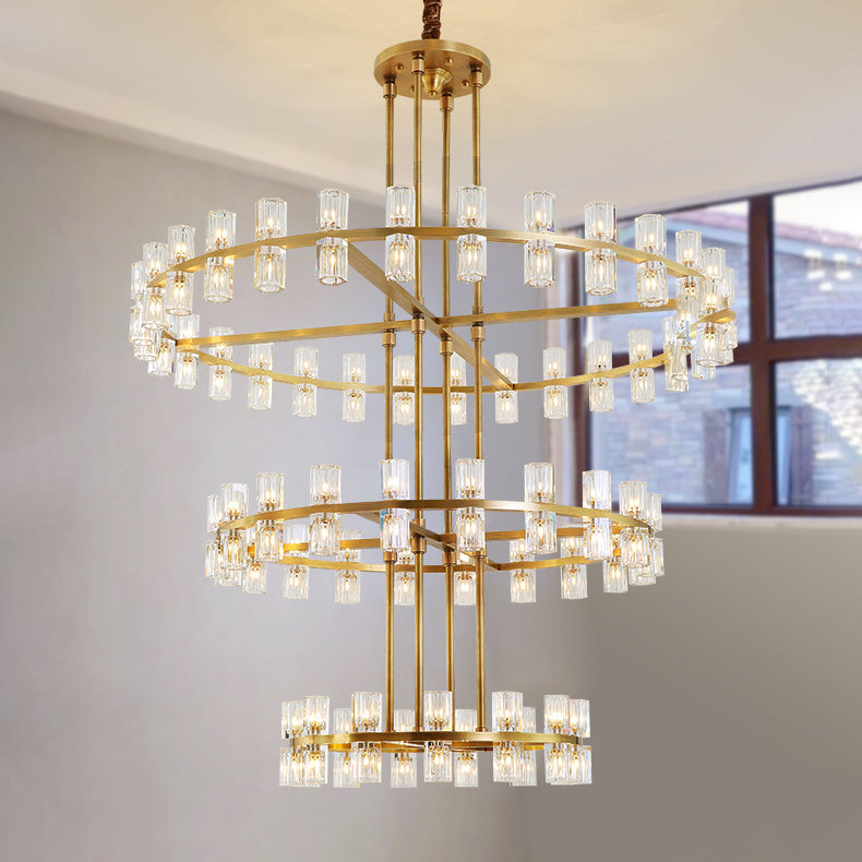 60 Inch Hexagonal Crystal 3-Tier Chandelier – Arcachon