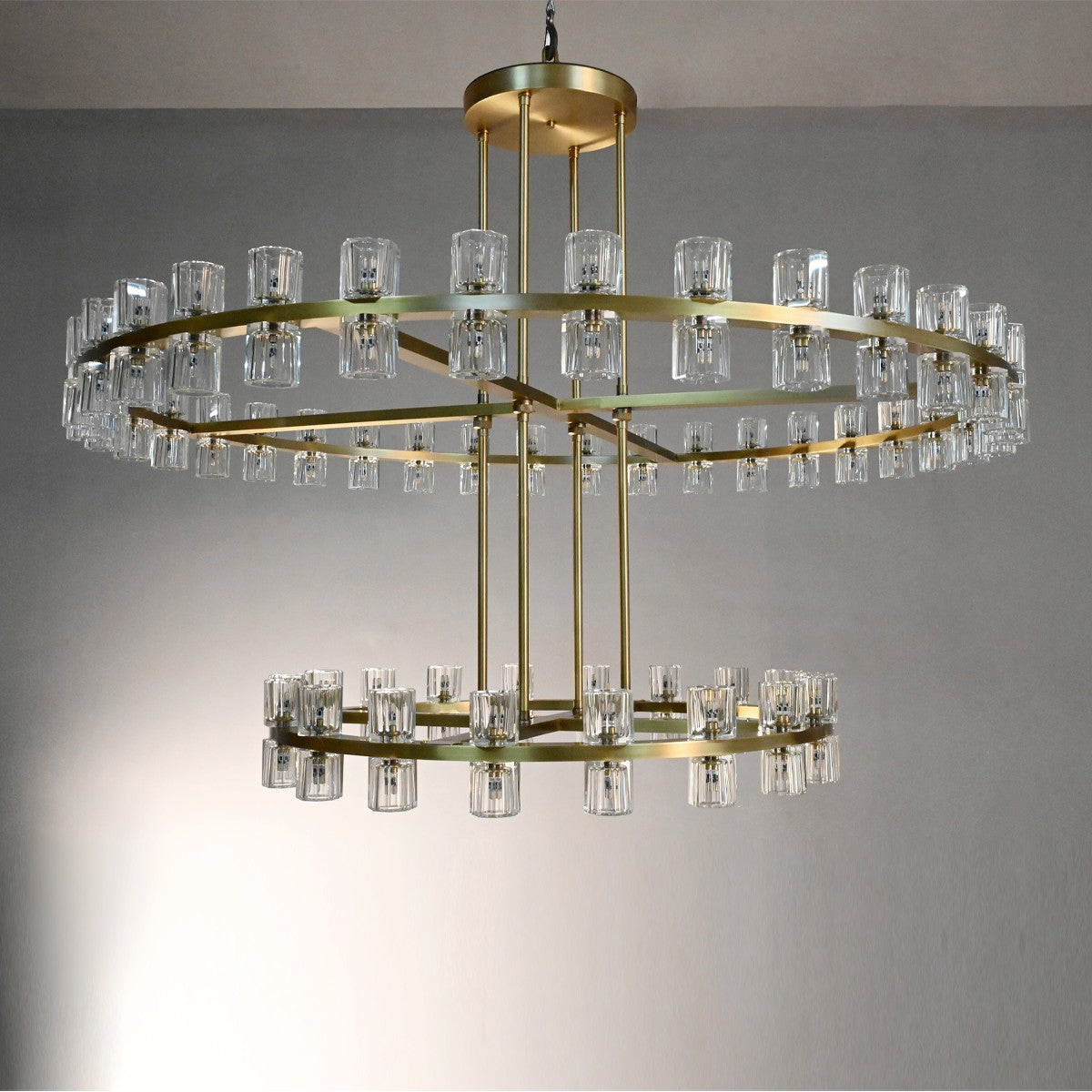 60 Inch Hexagonal Crystal Tiered Chandelier – Arcachon