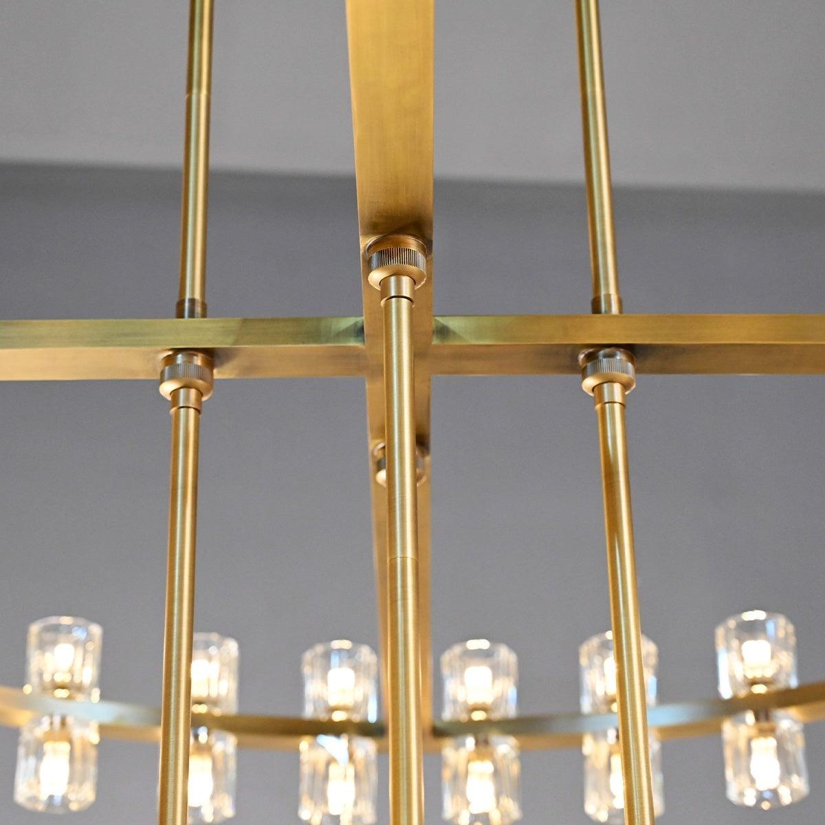 60 Inch Hexagonal Crystal Tiered Chandelier – Arcachon
