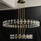 60 Inch Hexagonal Crystal Tiered Chandelier – Arcachon