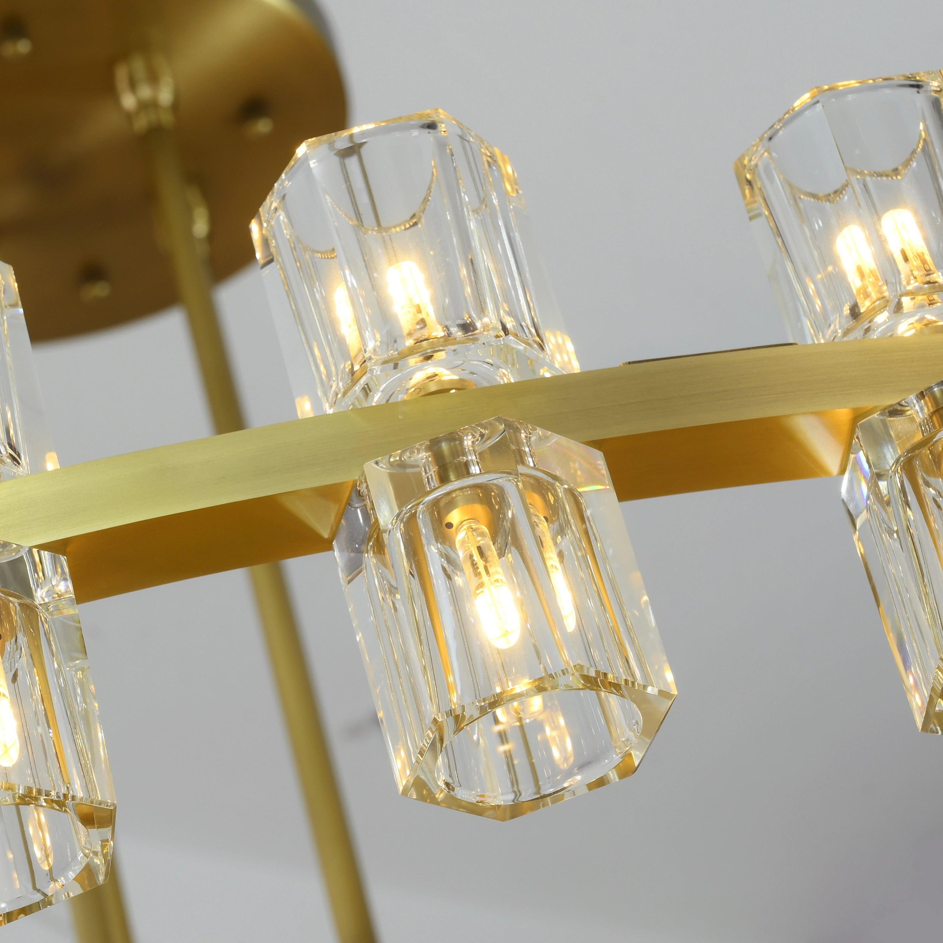 60 Inch Hexagonal Crystal Tiered Chandelier – Arcachon