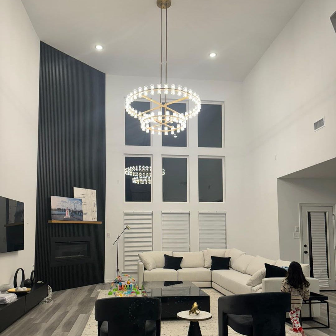 60 Inch Hexagonal Crystal Tiered Chandelier – Arcachon