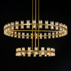 60 Inch Hexagonal Crystal Tiered Chandelier – Arcachon