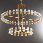 60 Inch Hexagonal Crystal Tiered Chandelier – Arcachon
