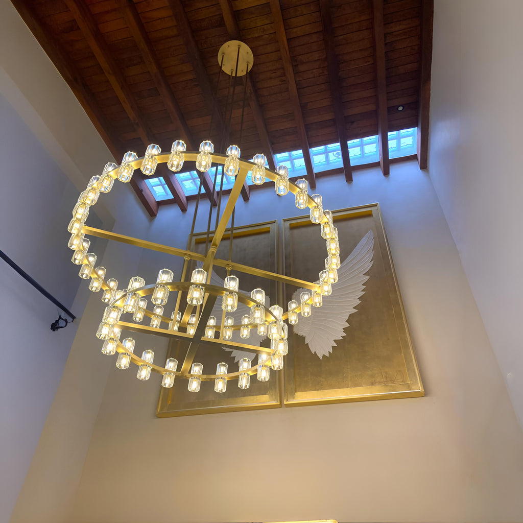 60 Inch Hexagonal Crystal Tiered Chandelier – Arcachon
