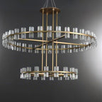 60 Inch Two-Tier Wheel Crystal Pillar Candle Chandelier – Arcachon