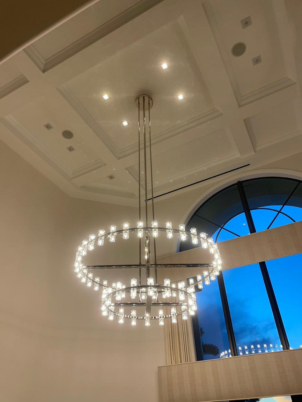 60 Inch Hexagonal Crystal Tiered Chandelier – Arcachon