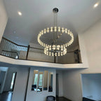 60 Inch Two-Tier Modern Crystal Wheel Chandelier – Arcachon