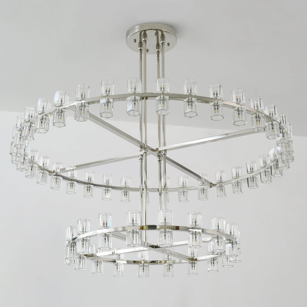 60 Inch Hexagonal Crystal Tiered Chandelier – Arcachon