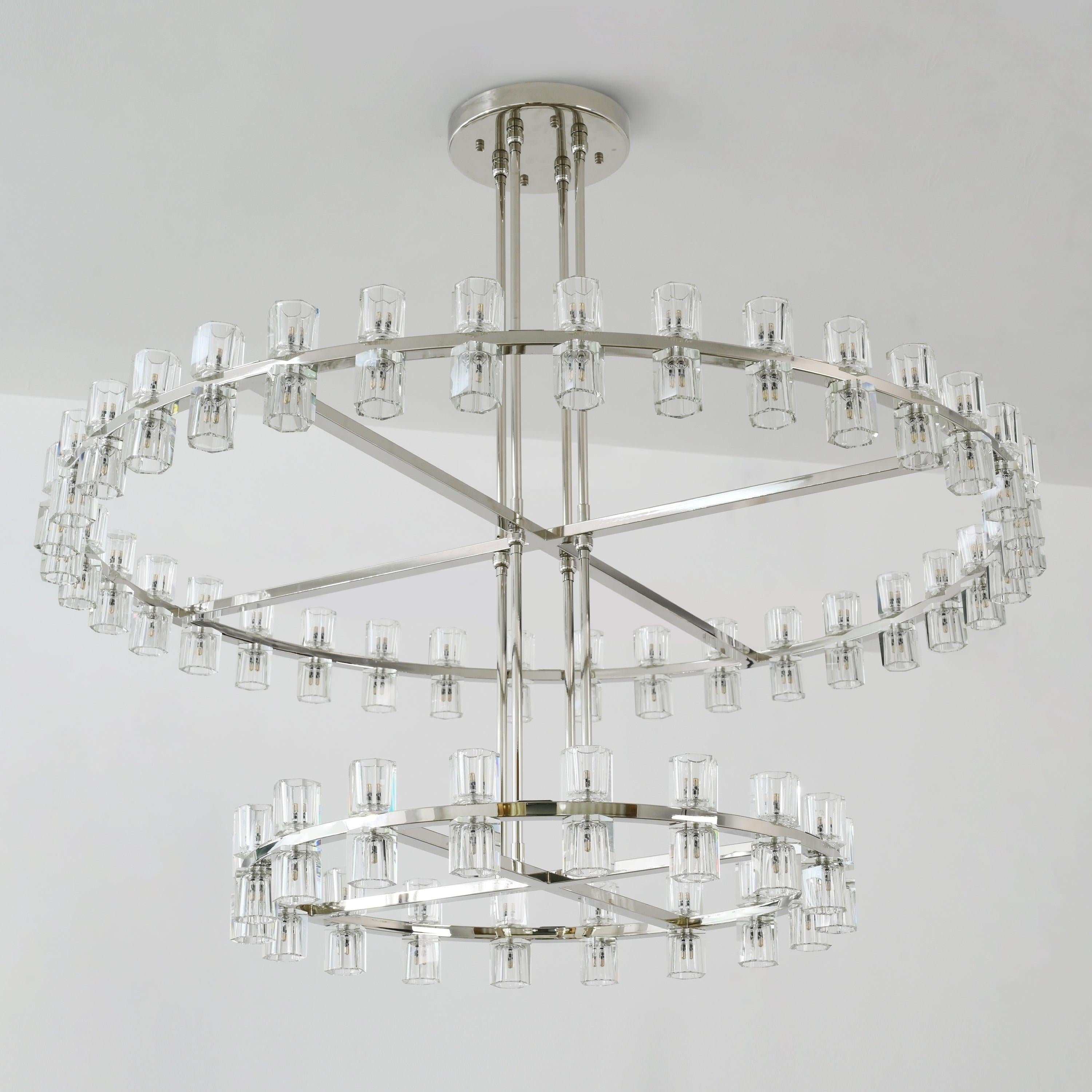 60 Inch Hexagonal Crystal Tiered Chandelier – Arcachon