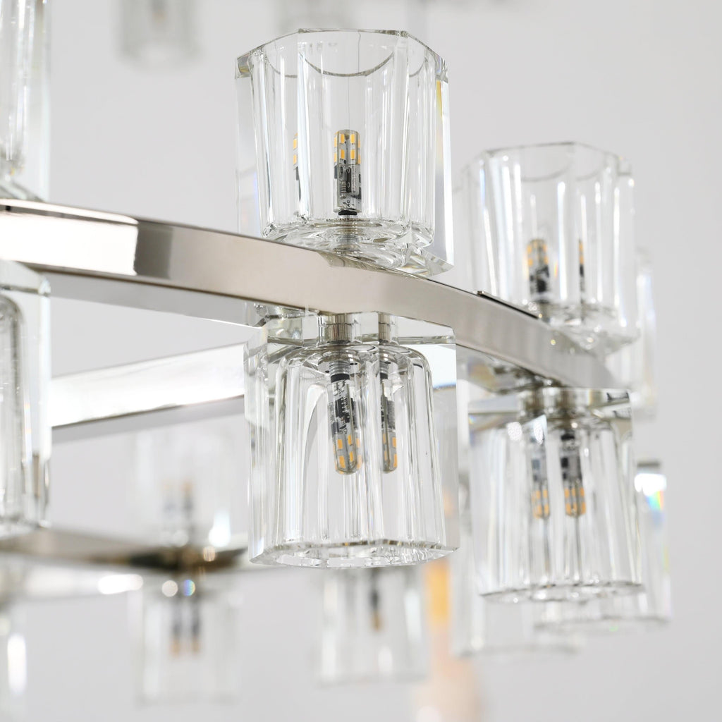 60 Inch Hexagonal Crystal Tiered Chandelier – Arcachon