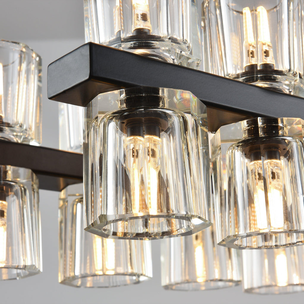 54 Inch Hexagonal Crystal Linear Chandelier – Arcachon