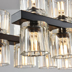 54 Inch Hexagonal Crystal Linear Chandelier – Arcachon