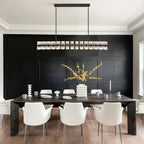 54 Inch Hexagonal Crystal Linear Chandelier – Arcachon