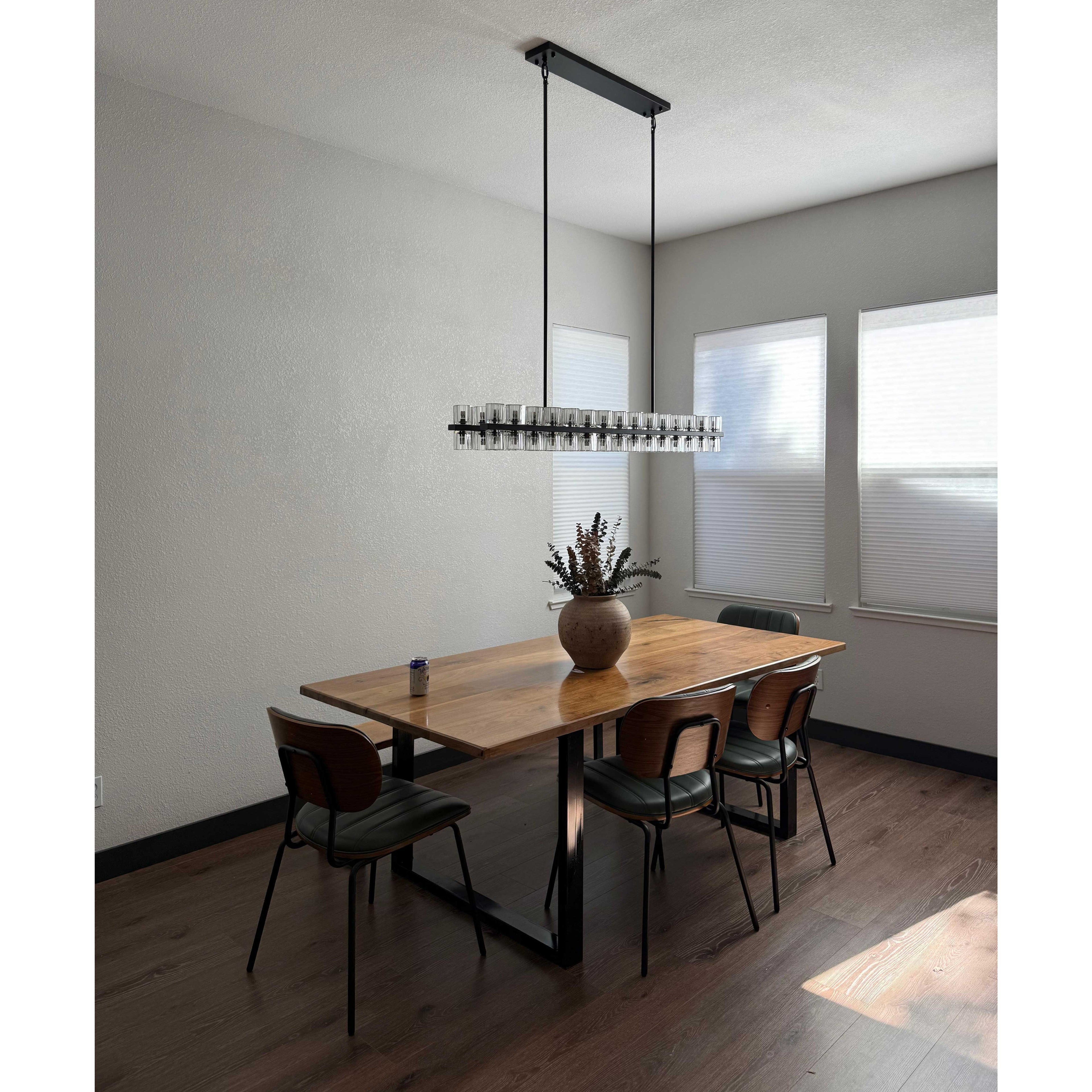 54 Inch Hexagonal Crystal Linear Chandelier – Arcachon