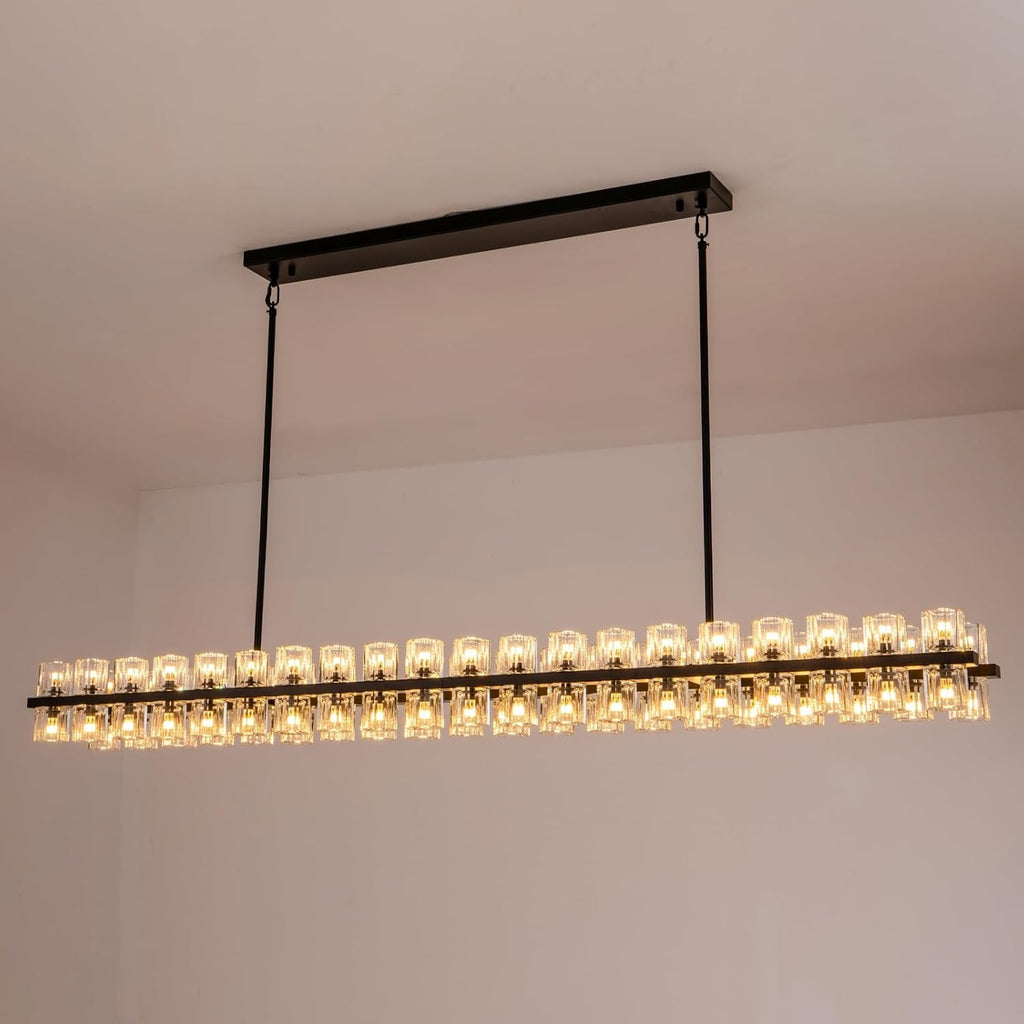72 Inch Hexagonal Crystal Linear Chandelier – Arcachon