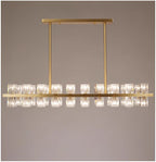 39 Inch Hexagonal Crystal Linear Chandelier – Arcachon