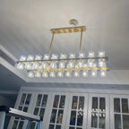 39 Inch Hexagonal Crystal Linear Chandelier – Arcachon