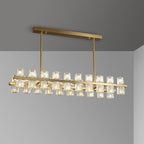 39 Inch Hexagonal Crystal Linear Chandelier – Arcachon