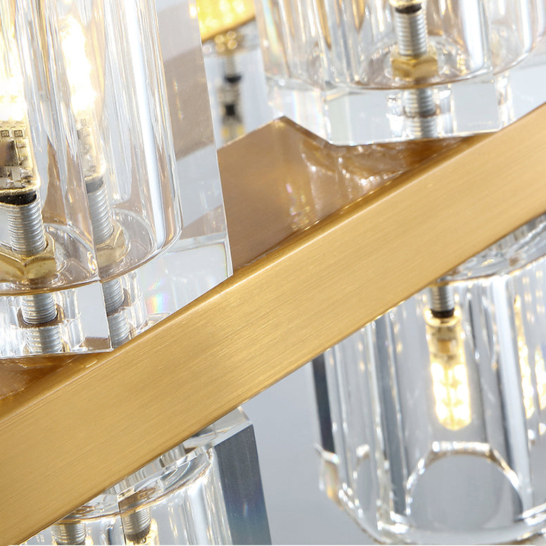 39 Inch Hexagonal Crystal Linear Chandelier – Arcachon