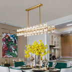 39 Inch Hexagonal Crystal Linear Chandelier – Arcachon