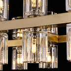 39 Inch Hexagonal Crystal Linear Chandelier – Arcachon