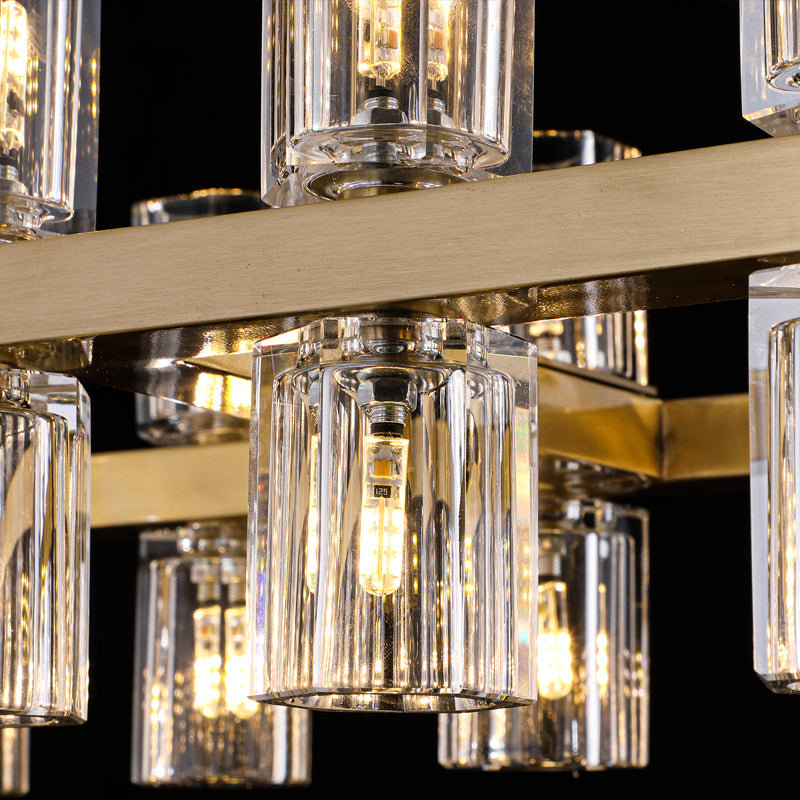 39 Inch Hexagonal Crystal Linear Chandelier – Arcachon