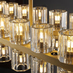 54 Inch Hexagonal Crystal Linear Chandelier – Arcachon