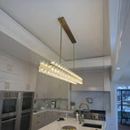 54 Inch Hexagonal Crystal Linear Chandelier – Arcachon