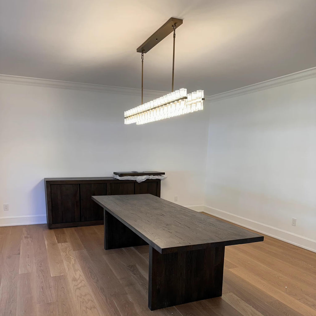 54 Inch Hexagonal Crystal Linear Chandelier – Arcachon