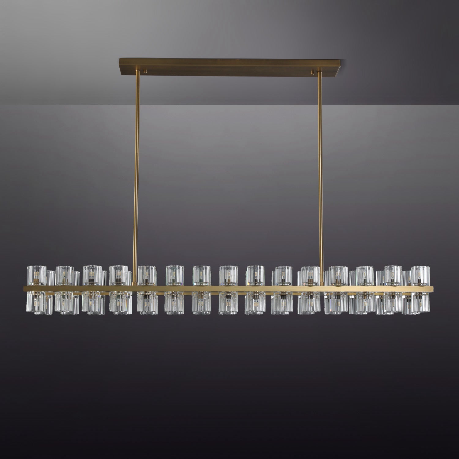 54 Inch Modern Crystal Linear Chandelier – Arcachon