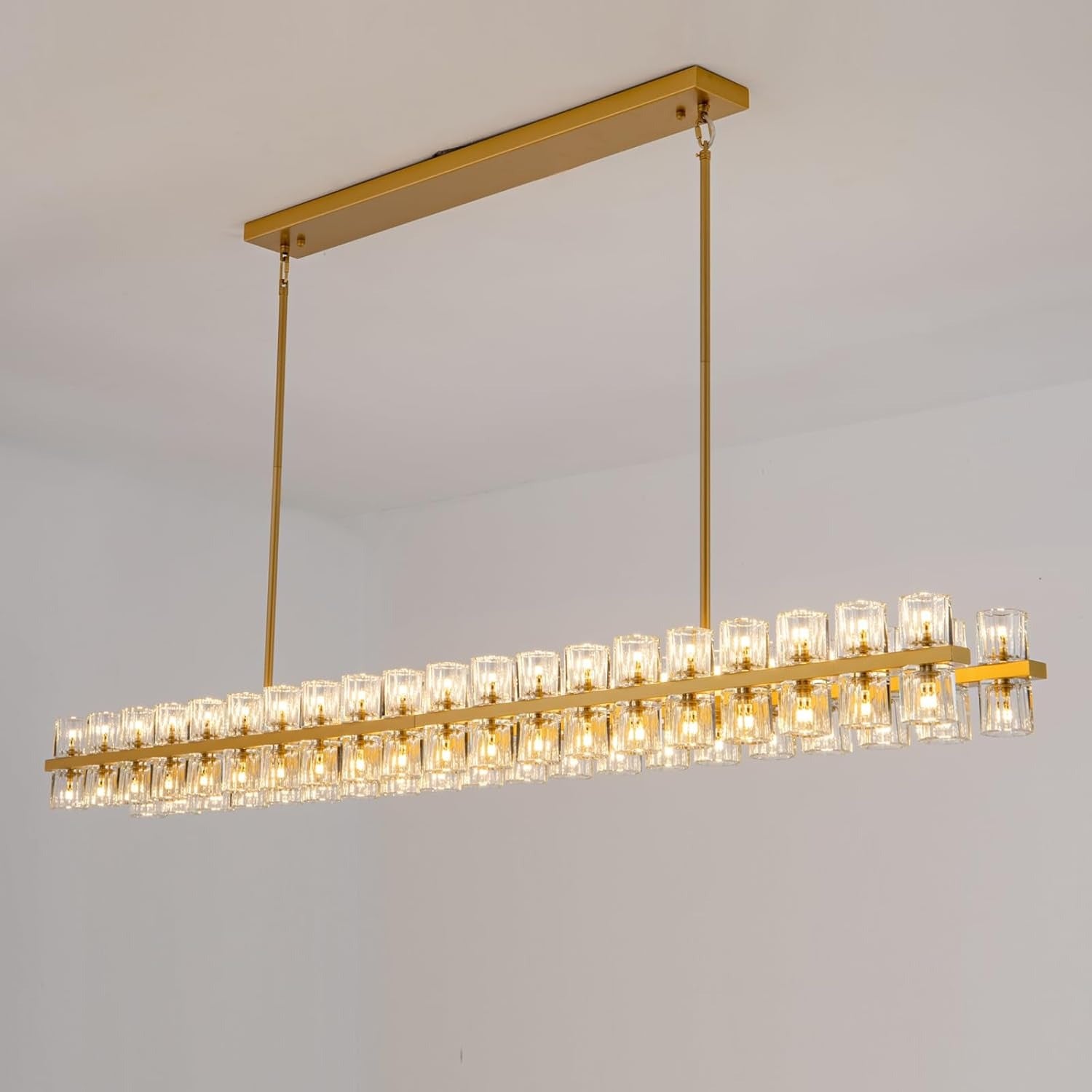 72 Inch Hexagonal Crystal Linear Chandelier – Arcachon