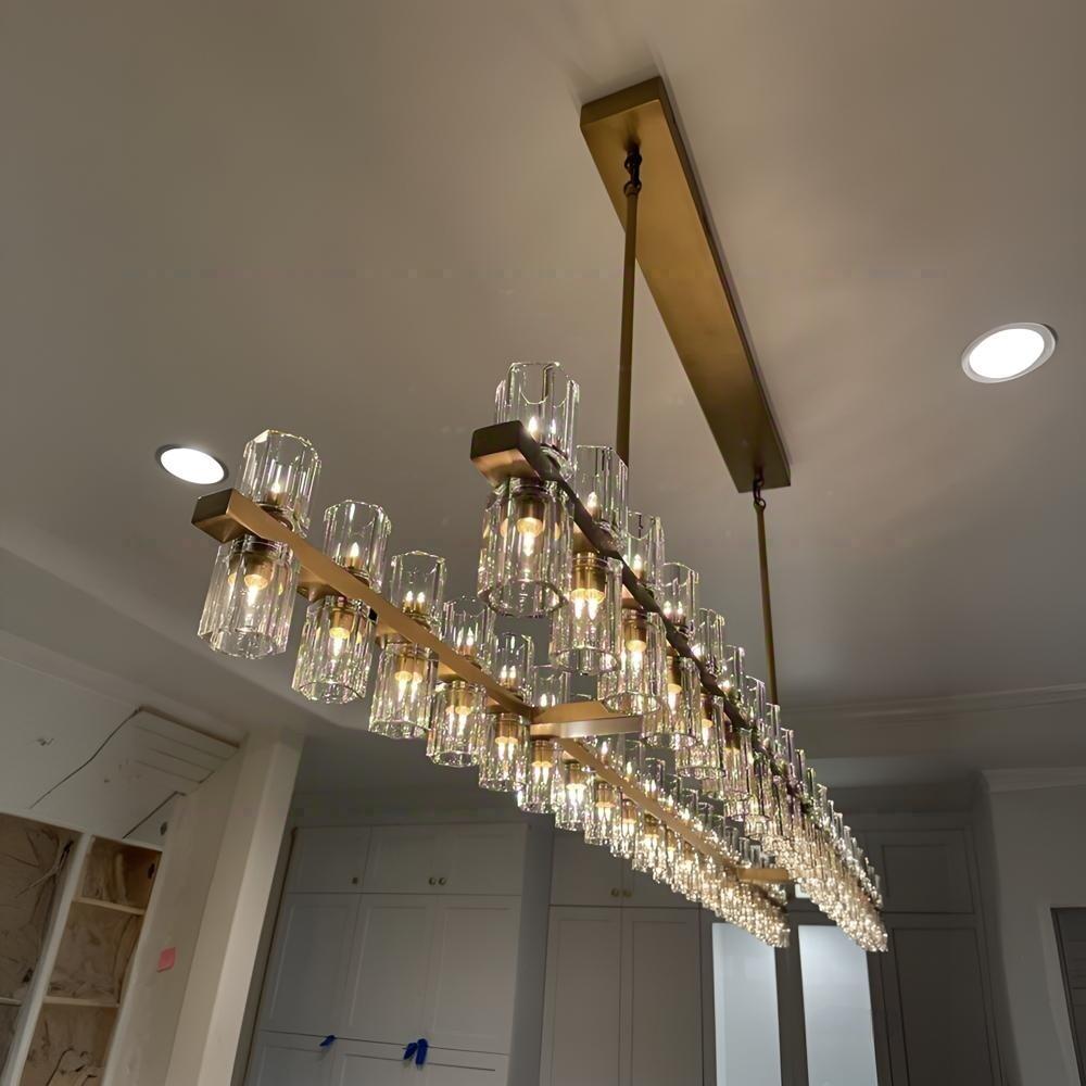 72 Inch Hexagonal Crystal Linear Chandelier – Arcachon