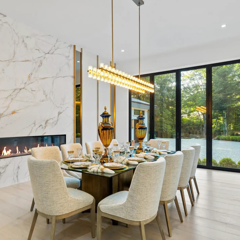 72 Inch Linear Crystal Pillar Candle Chandelier – Arcachon