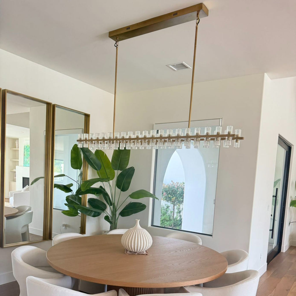 72 Inch Linear Crystal Pillar Candle Chandelier – Arcachon