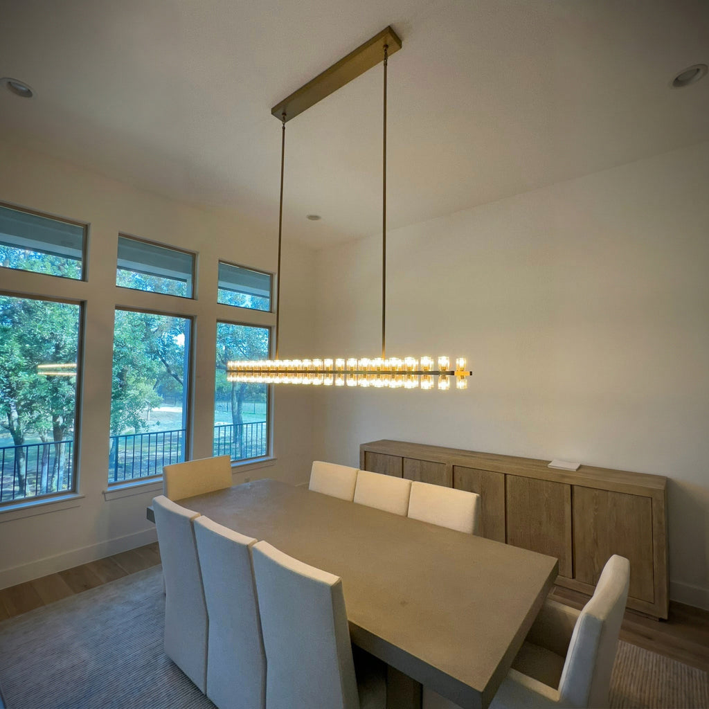 72 Inch Modern Crystal Linear Chandelier – Arcachon