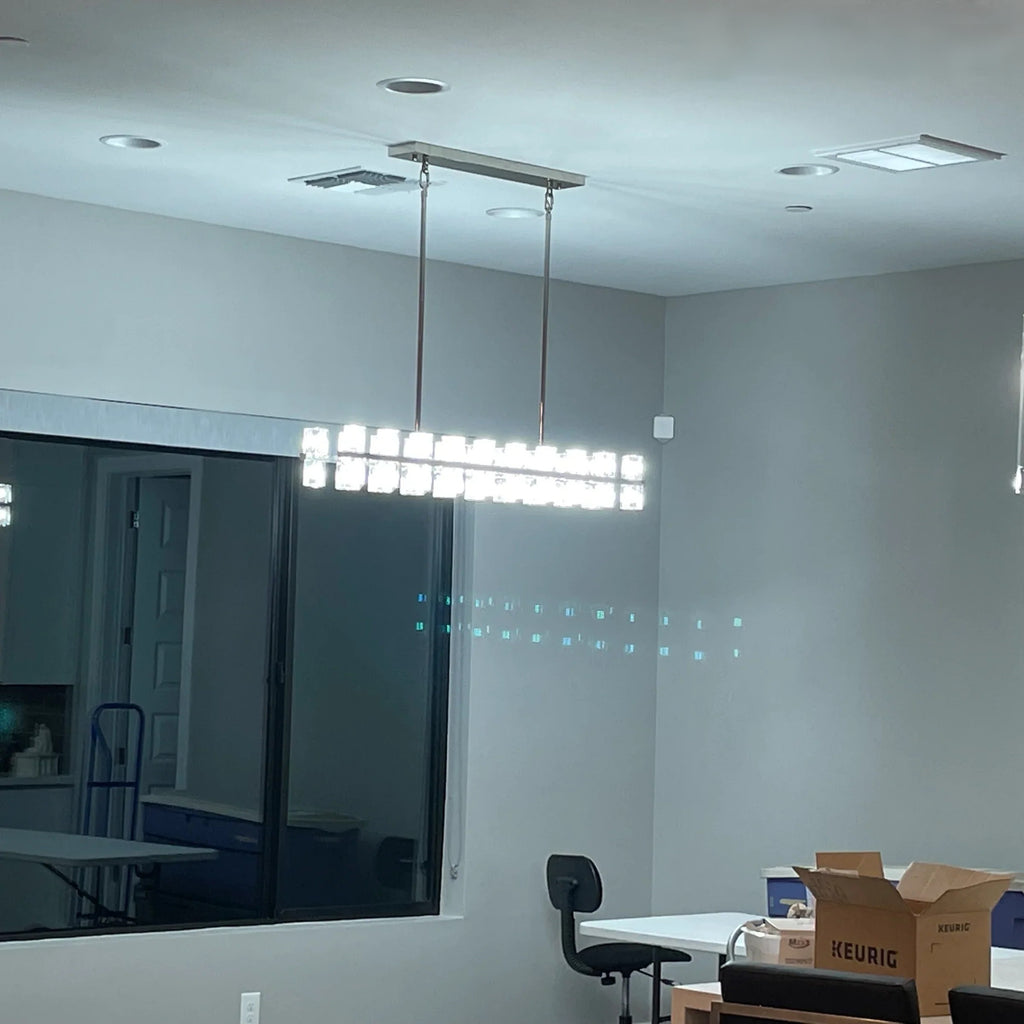 39 Inch Hexagonal Crystal Linear Chandelier – Arcachon