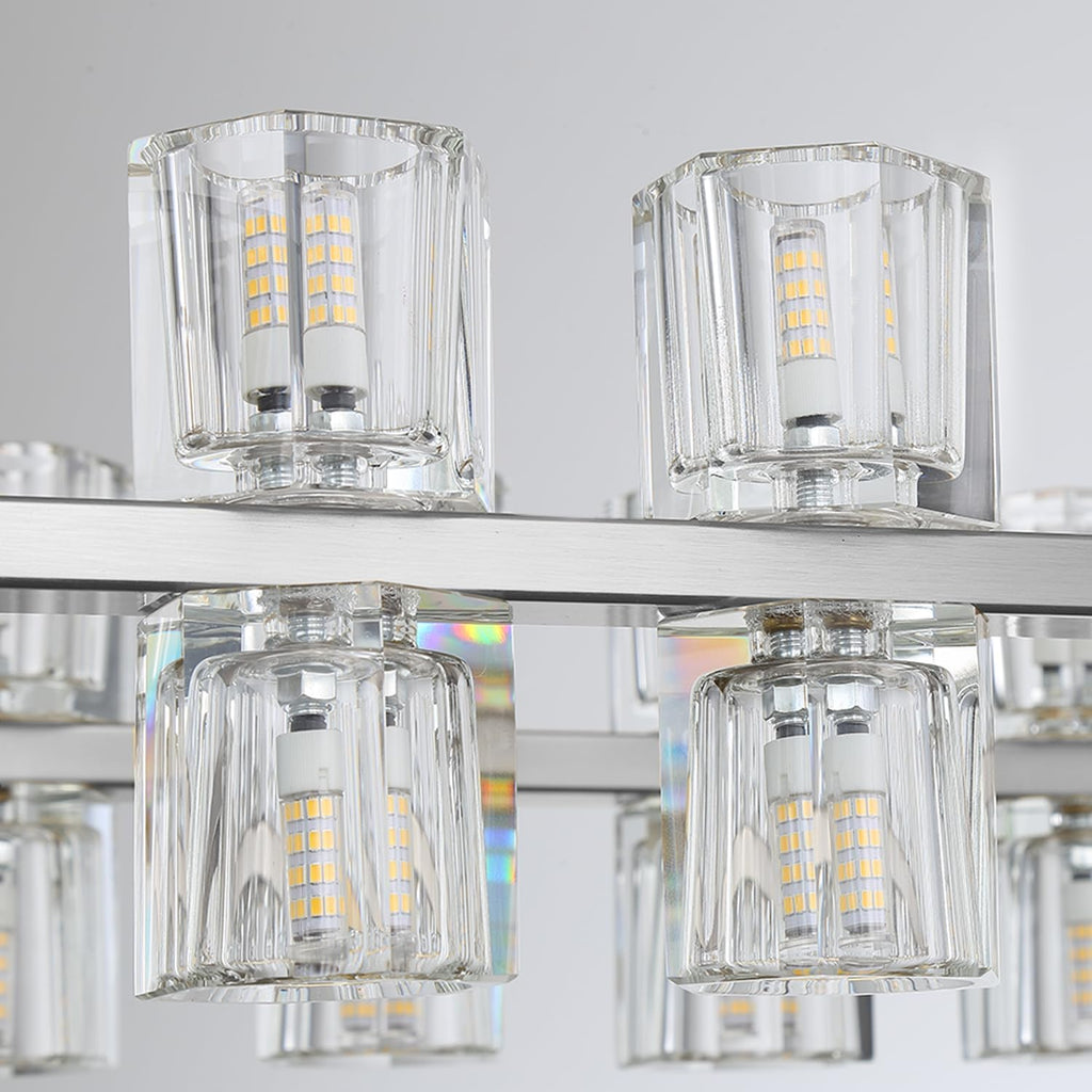 54 Inch Hexagonal Crystal Linear Chandelier – Arcachon