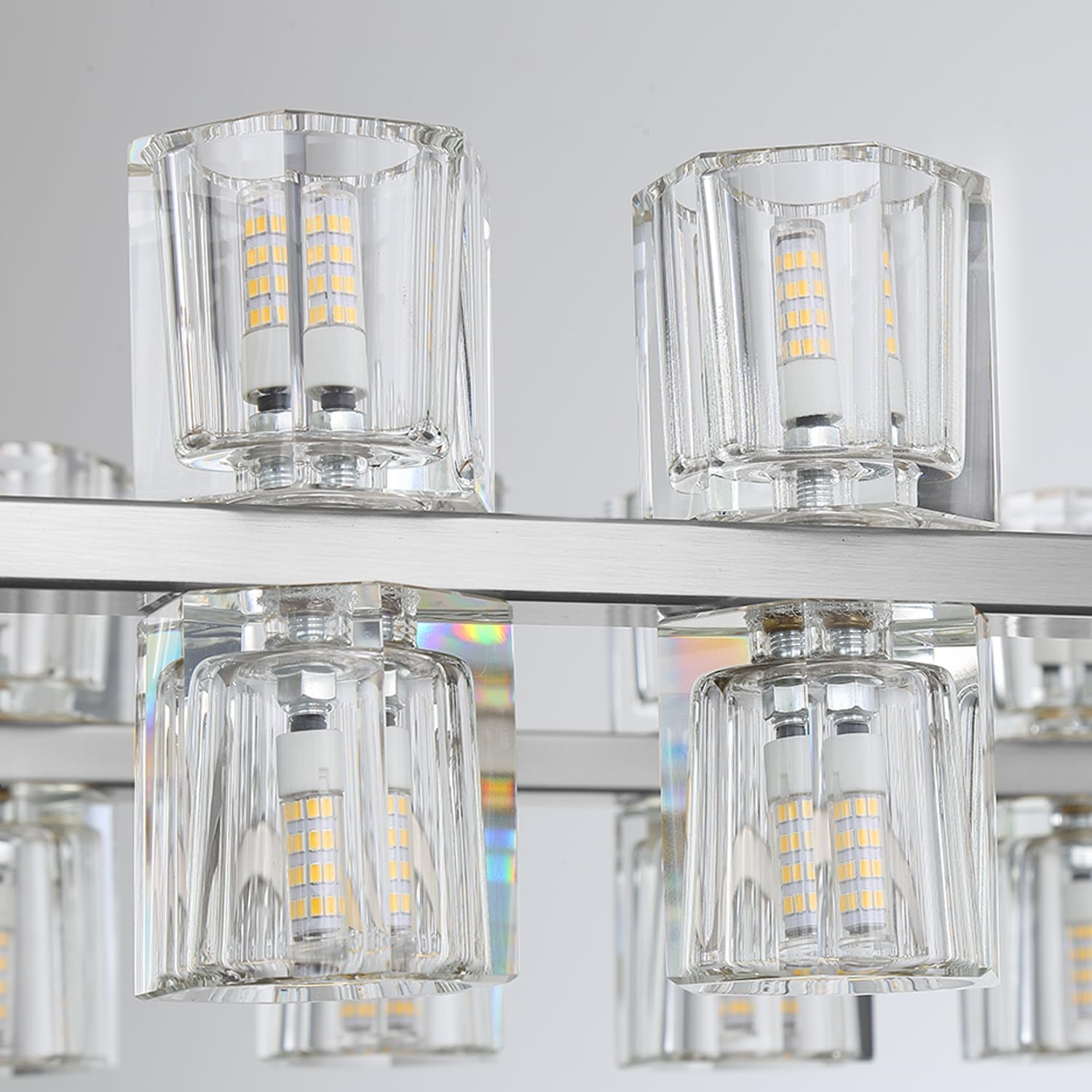 54 Inch Hexagonal Crystal Linear Chandelier – Arcachon