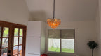17 Inch Amber Murano Glass Tiered Chandelier - Chiara