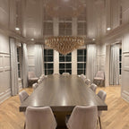 46 Inch Amber Murano Glass Tiered Chandelier - Chiara