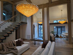 62 Inch Amber Murano Glass Tiered Chandelier - Chiara